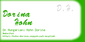 dorina hohn business card